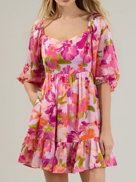Sugarlips Dresses & Skirts - Sugarlips Abigal Floral Evy Sweetheart Mini Dress